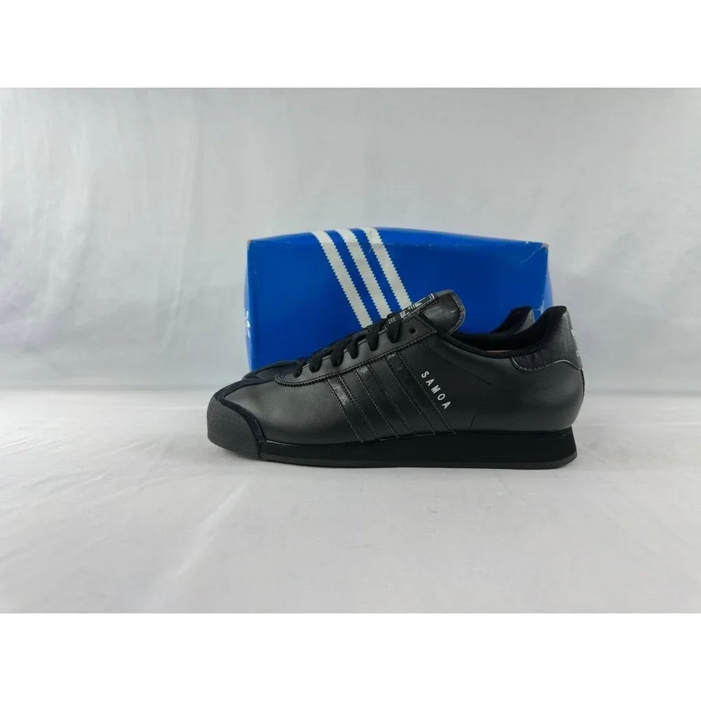 Adidas Samoa G22596 Triple Black Low Top Casual Sneakers 2012 Men's Size 12